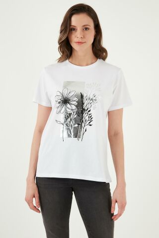 FASHION FRIENDS KADIN BASKILI T-SHİRT 24Y0714K1