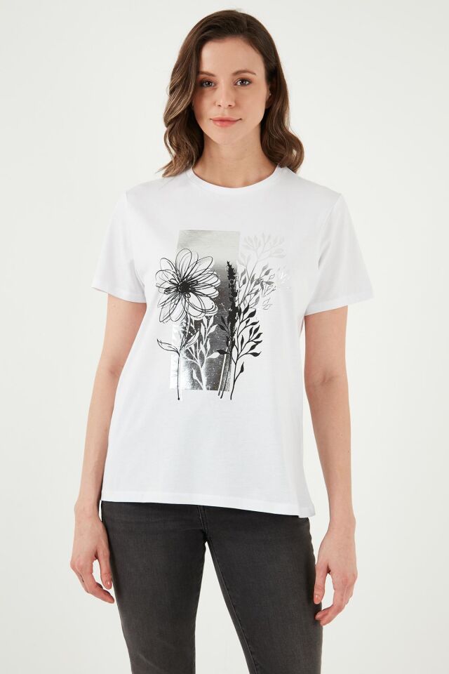 FASHION FRIENDS KADIN BASKILI T-SHİRT 24Y0714K1