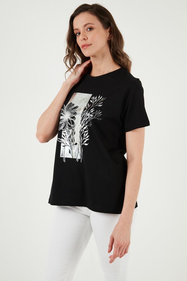FASHION FRIENDS KADIN BASKILI T-SHİRT 24Y0714K1