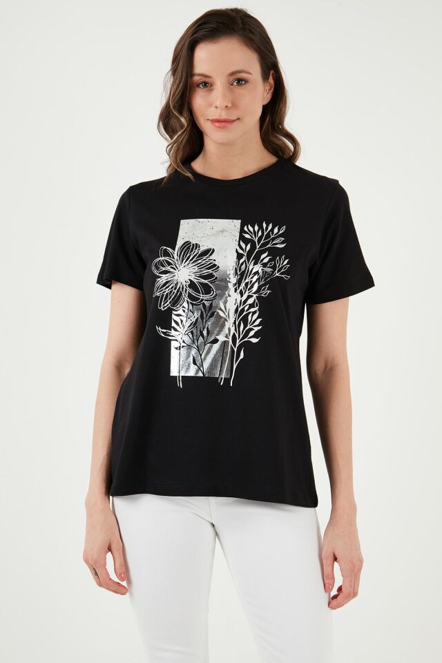 FASHION FRIENDS KADIN BASKILI T-SHİRT 24Y0714K1