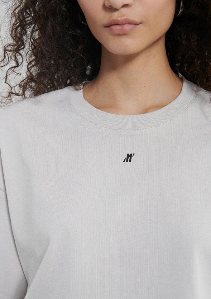 MAVİ KADIN M BASKILI CROP Buz Gri 1611597-70079