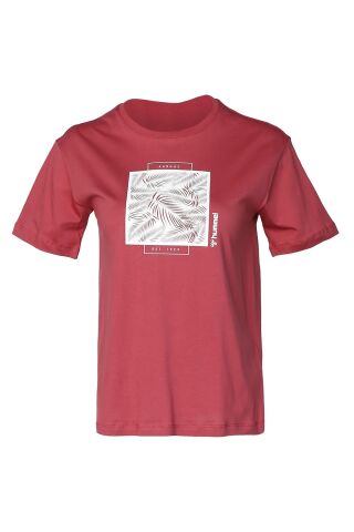 HUMMEL KADIN TİŞÖRT ELISE T-SHIRT 911651 VİŞNE ÇÜRÜĞÜ - XL