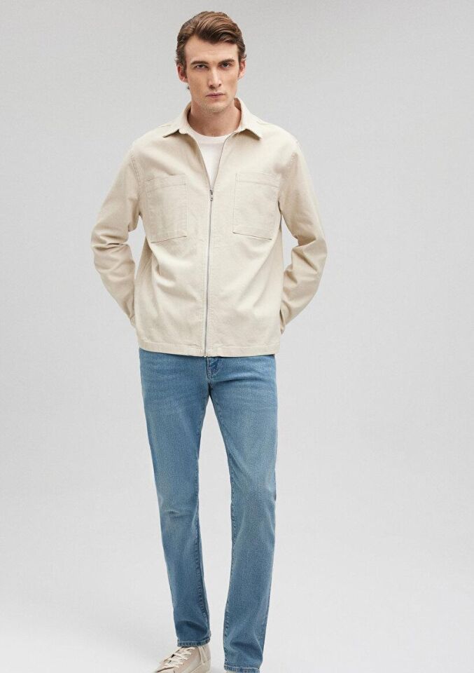 MAVİ ERKEK CEPLİ GÖMLEK Ay Taşı Beji 0210938-70144