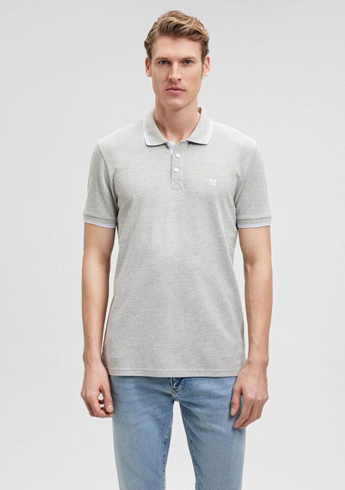 MAVİ ERKEK POLO TİŞÖRT Açık Gri Melanj 064164-28387