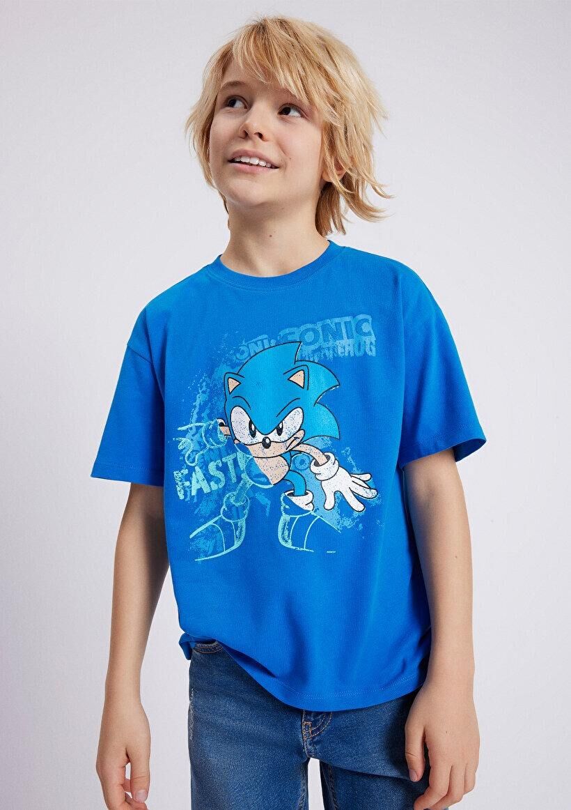 MAVİ ÇOCUK SONIC BASKILI TİŞÖRT Saks 6610159-70913