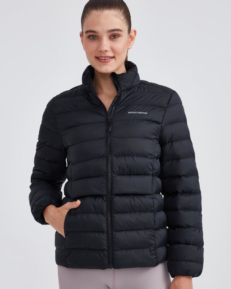 SKECHERS KADIN ŞİŞME MONT W OUTERWEAR POP UP DETAİLED PADDED JACKET S231240-001