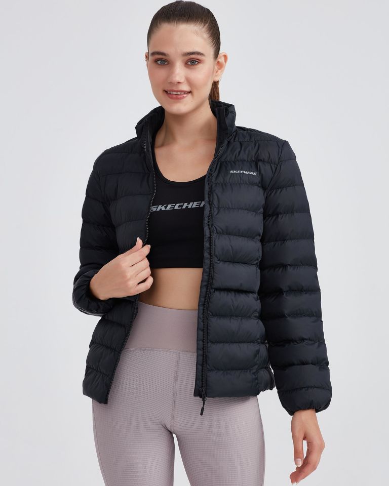 SKECHERS KADIN ŞİŞME MONT W OUTERWEAR POP UP DETAİLED PADDED JACKET S231240-001