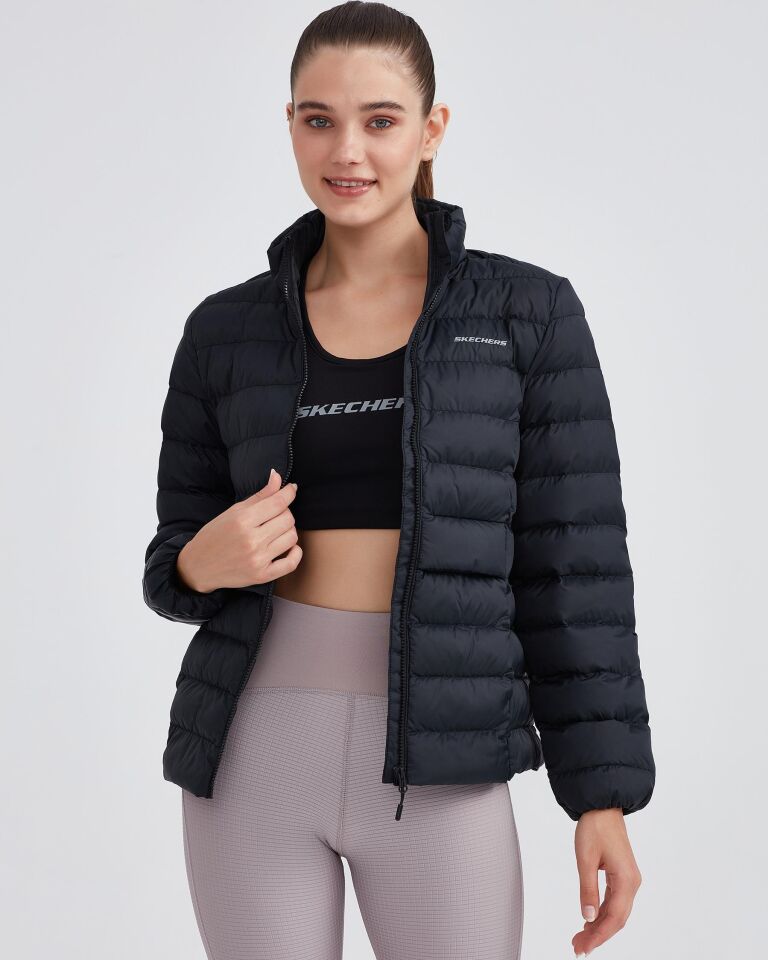 SKECHERS KADIN ŞİŞME MONT W OUTERWEAR POP UP DETAİLED PADDED JACKET S231240-001