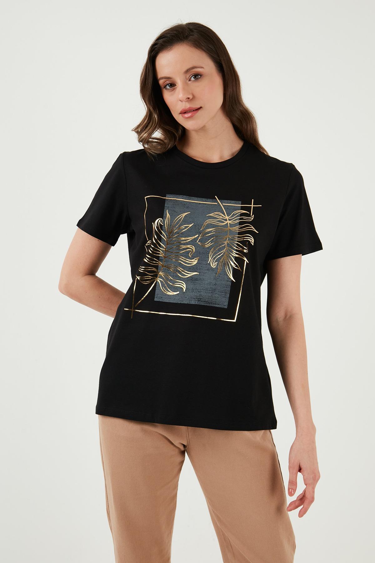 FASHION FRIENDS KADIN BASKILI T-SHİRT 24Y0723K1