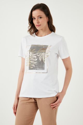 FASHION FRIENDS KADIN BASKILI T-SHİRT 24Y0723K1