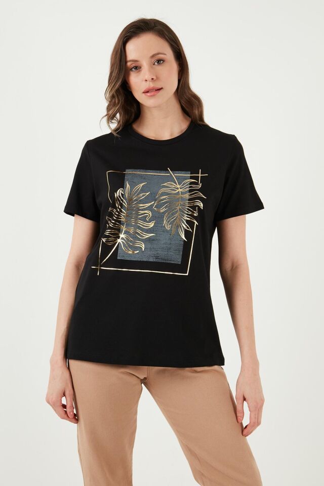FASHION FRIENDS KADIN BASKILI T-SHİRT 24Y0723K1