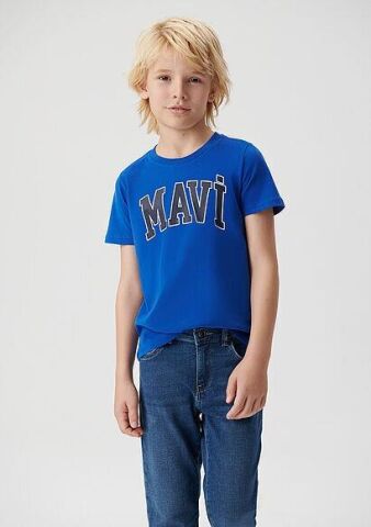 MAVİ ÇOCUK MAVİ LOGO BASKILI TİŞÖRT Saks Mavi 6610030-70896