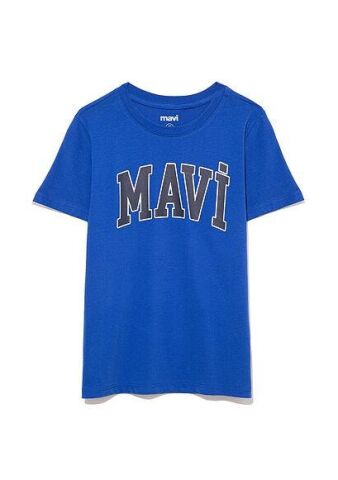 MAVİ ÇOCUK MAVİ LOGO BASKILI TİŞÖRT Saks Mavi 6610030-70896