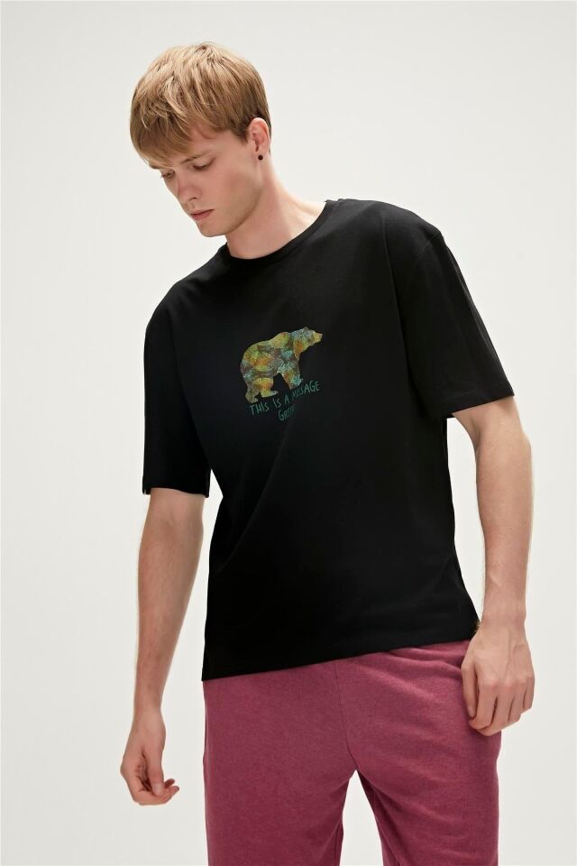 BAD BEAR ERKEK RE-FINGER T-SHIRT 23.01.07.007