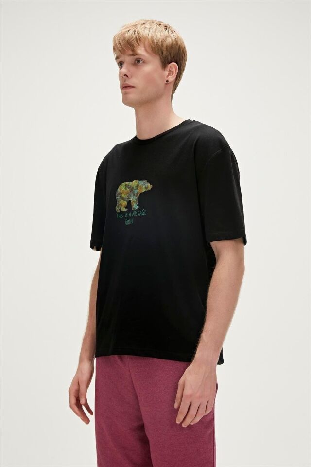 BAD BEAR ERKEK RE-FINGER T-SHIRT 23.01.07.007