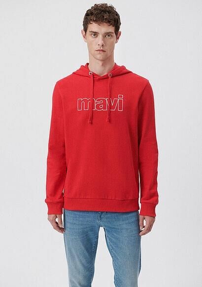 MAVİ ERKEK LOGO KAPÜŞONLU SWEATSHIRT  Acı Kırmızı 065606-82054