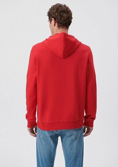 MAVİ ERKEK LOGO KAPÜŞONLU SWEATSHIRT  Acı Kırmızı 065606-82054