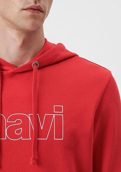 MAVİ ERKEK LOGO KAPÜŞONLU SWEATSHIRT  Acı Kırmızı 065606-82054