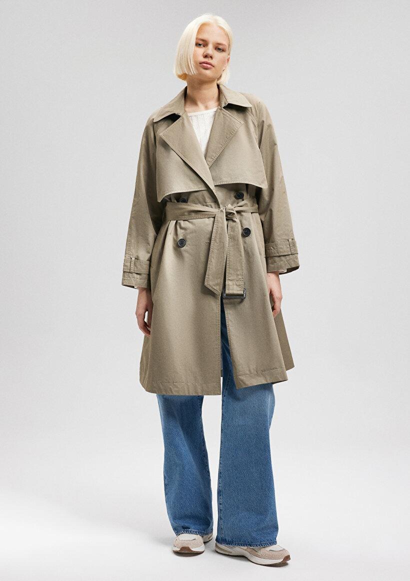MAVİ KADIN TRENCHCOAT Soluk Haki 110703-71818