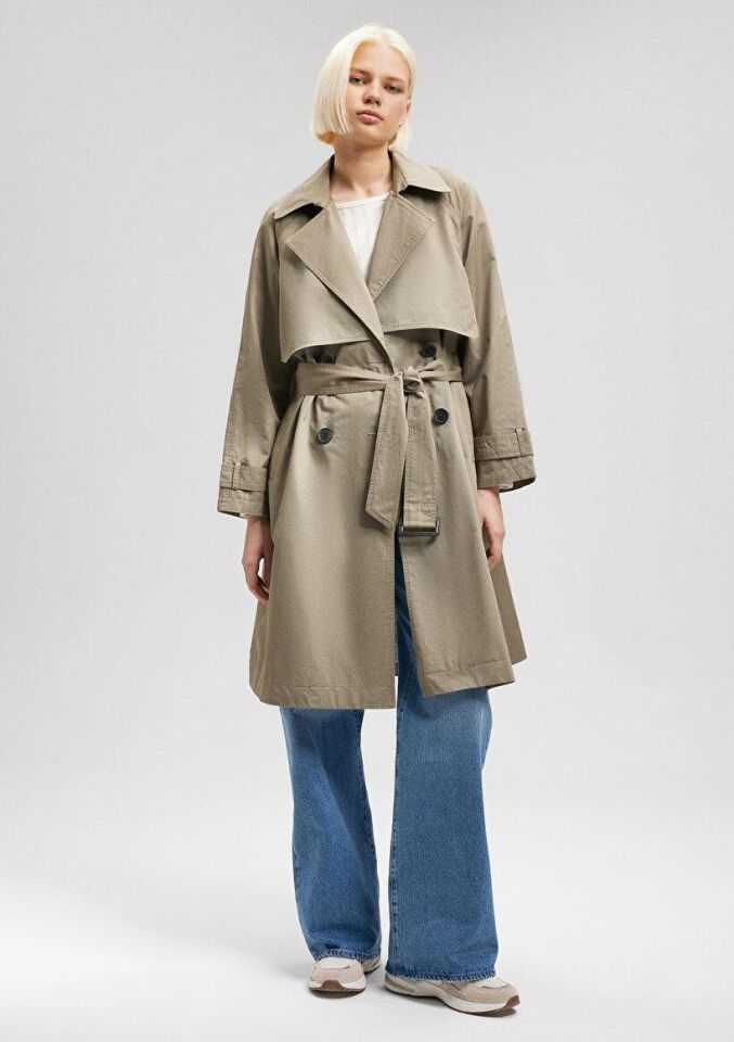 MAVİ KADIN TRENCHCOAT Soluk Haki 110703-71818