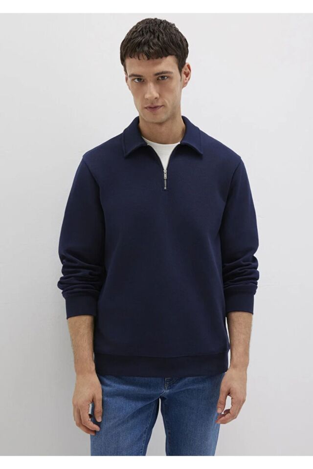 MAVİ ERKEK HALF ZIP SWEATSHIRT Baritone Blue 0S10414-86415