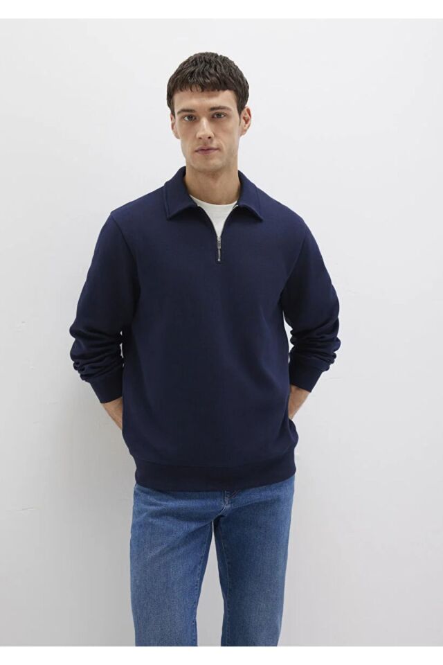 MAVİ ERKEK HALF ZIP SWEATSHIRT Baritone Blue 0S10414-86415