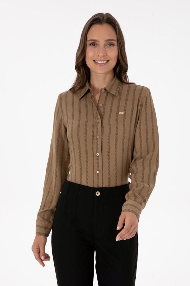 U.S. POLO ASSN. KADIN DOKUMA GOMLEK G082GL004-000-2239969