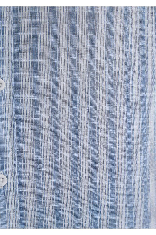 MAVİ ERKEK ÇİZGİLİ GÖMLEK Copen Blue 0211538-70744