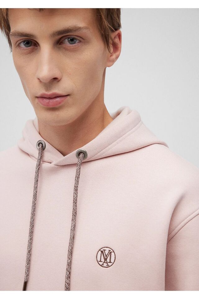 MAVİ ERKEK KAPÜŞONLU SWEATSHIRT Toz Gül Pembe 065809-71150