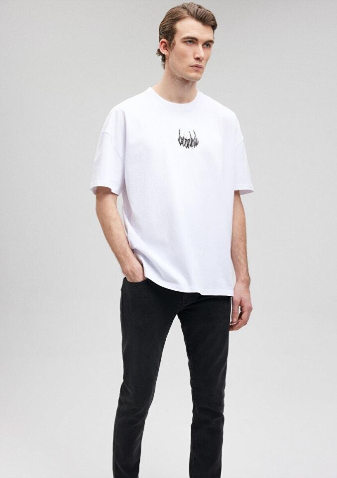 MAVİ ERKEK İSTANBUL BASKILI TİŞÖRT  Beyaz 0611865-620