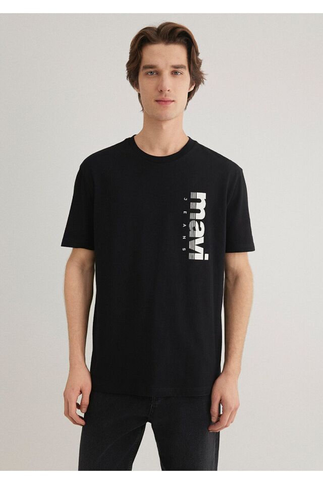 MAVİ ERKEK MAVİ JEANS BASKILI TİŞÖRT Siyah 0611745-900