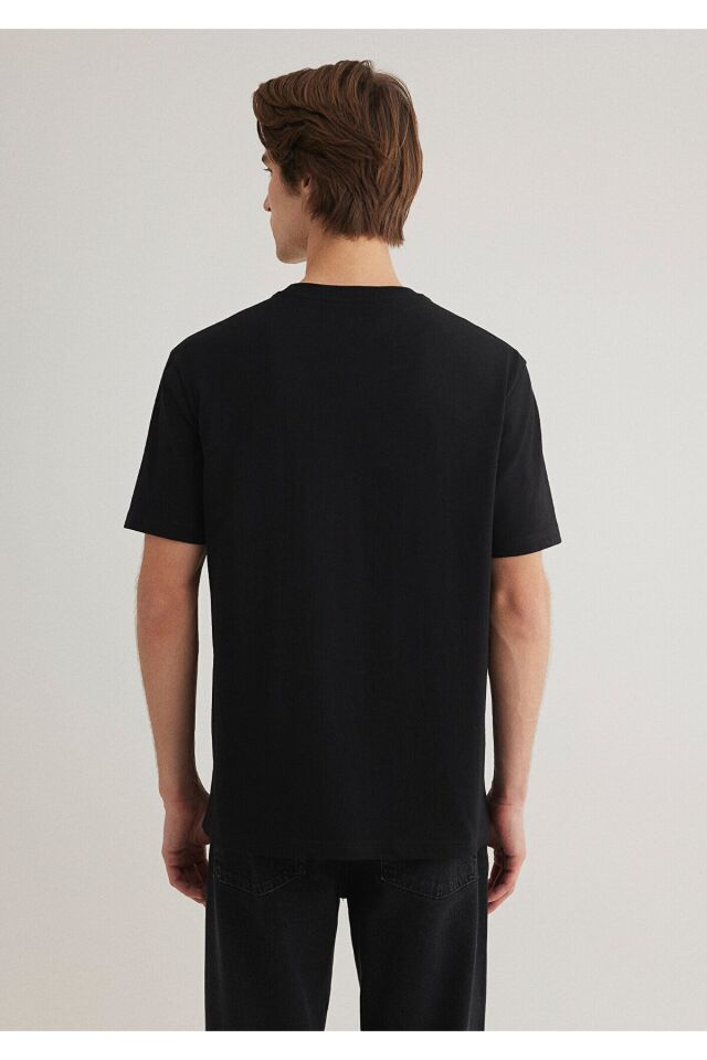 MAVİ ERKEK MAVİ JEANS BASKILI TİŞÖRT Siyah 0611745-900