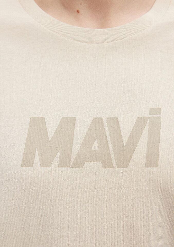 MAVİ ERKEK MAVİ BASKILI TİŞÖRT  Soluk Bej 066846-70322