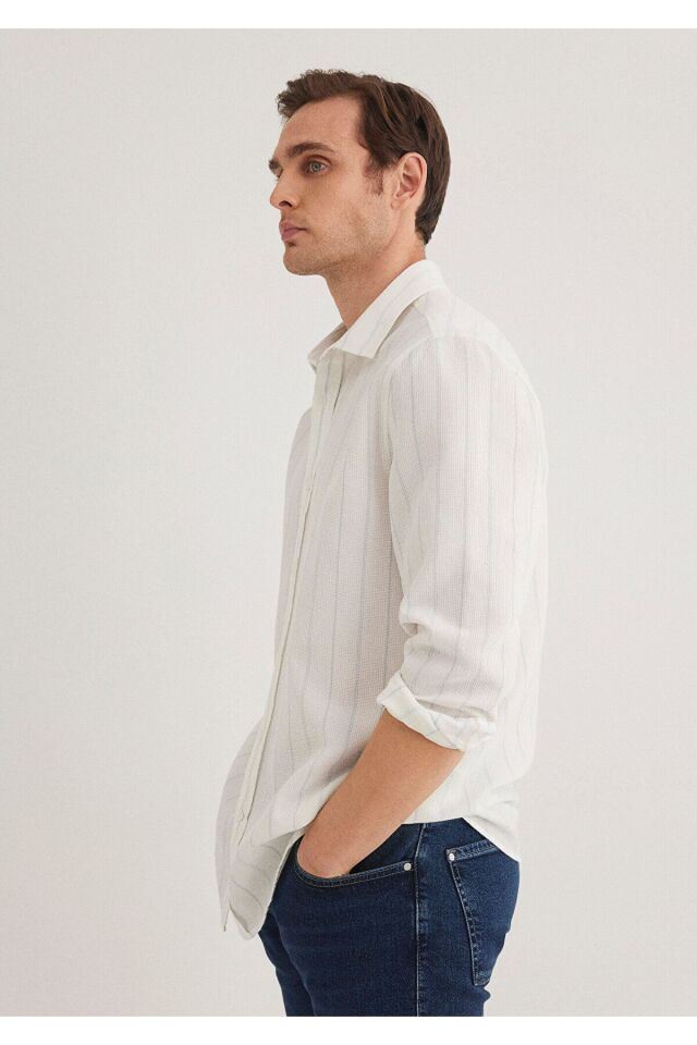 MAVİ ERKEK ÇİZGİLİ GÖMLEK Bebe Mavi 0211384-70813