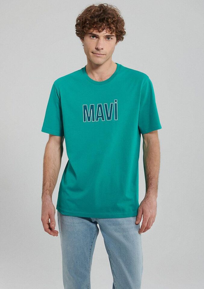MAVİ ERKEK MAVİ LOGO TİŞÖRT Turkuaz Mavisi 066842-71825