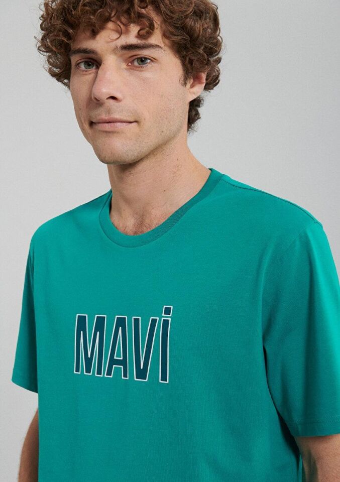 MAVİ ERKEK MAVİ LOGO TİŞÖRT Turkuaz Mavisi 066842-71825
