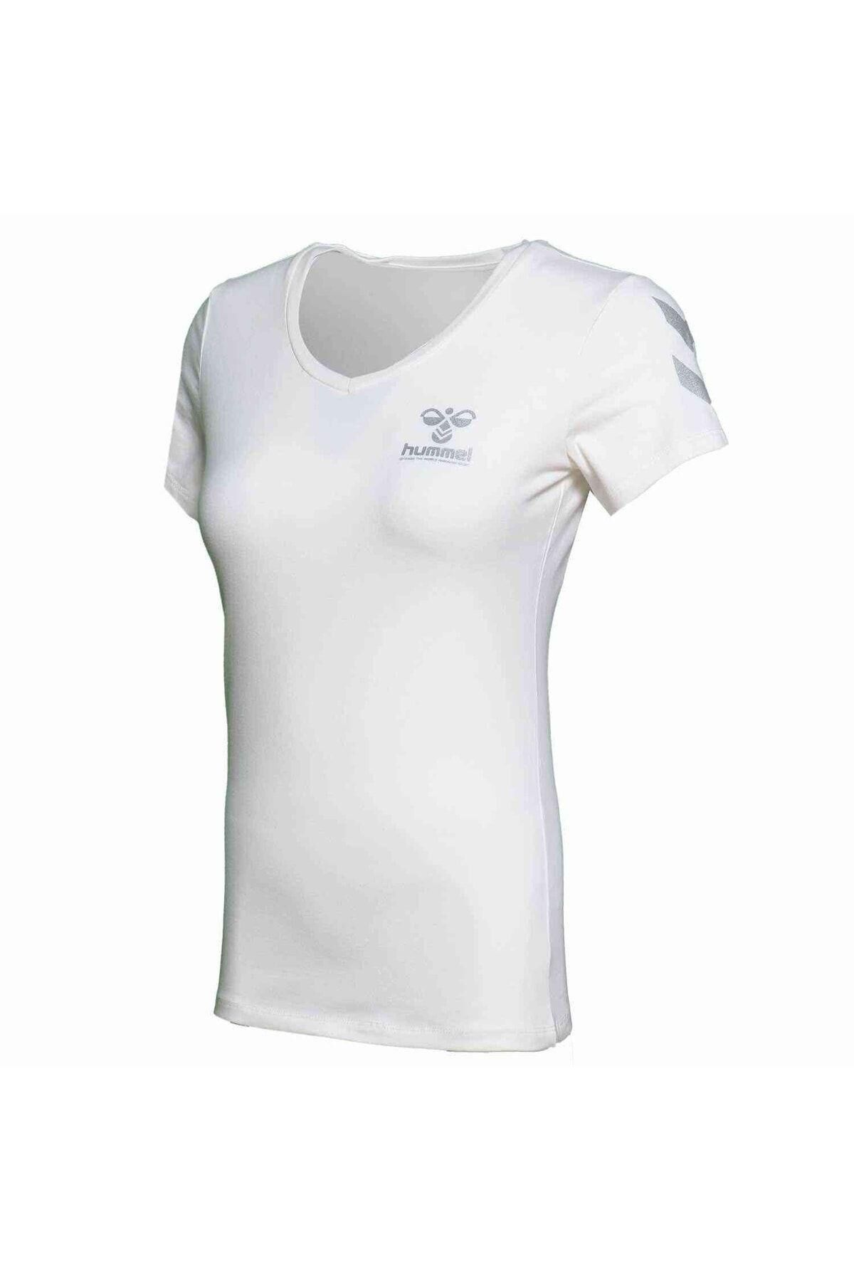 HUMMEL KADIN KISA KOL T-SHIRT HMLSONY T-SHIRT S/S 911362 OFF WHITE - L
