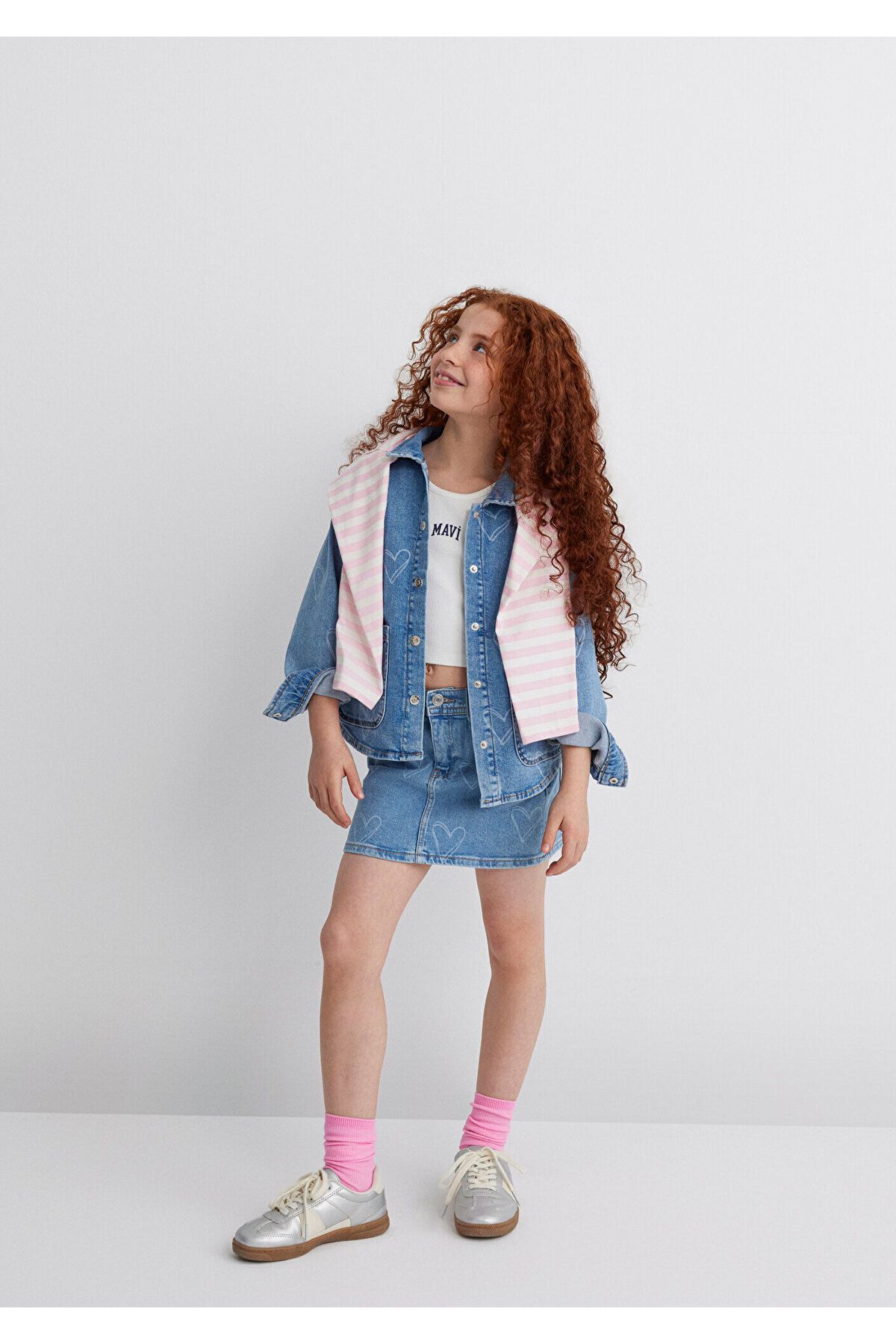 MAVİ ÇOCUK LULU  Lt Heart Print Denim 7210002-89486