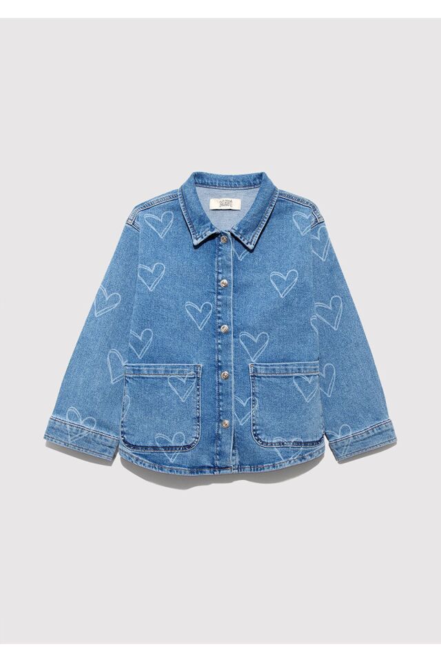 MAVİ ÇOCUK LULU  Lt Heart Print Denim 7210002-89486