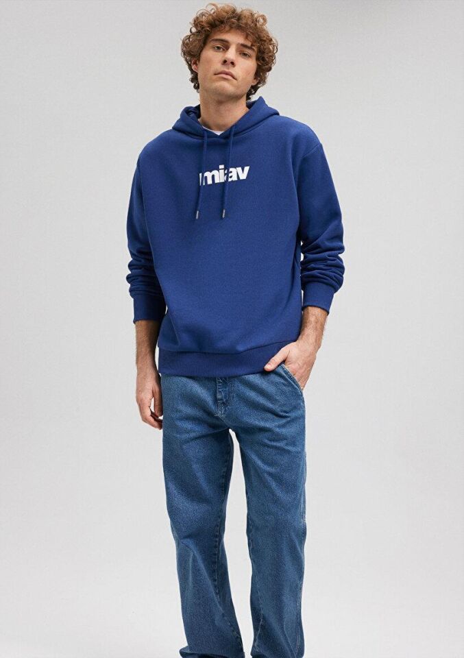 MAVİ ERKEK MİAV KAPÜŞONLU SWEATSHIRT Koyu Saks Mavi 0S10001-70722
