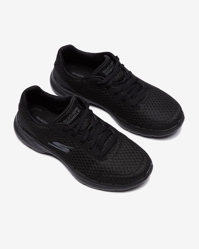 SKECHERS KADIN SİYAH GO WALK 6 - İCONİC VİSİON SPOR AYAKKABI 124514 BBK
