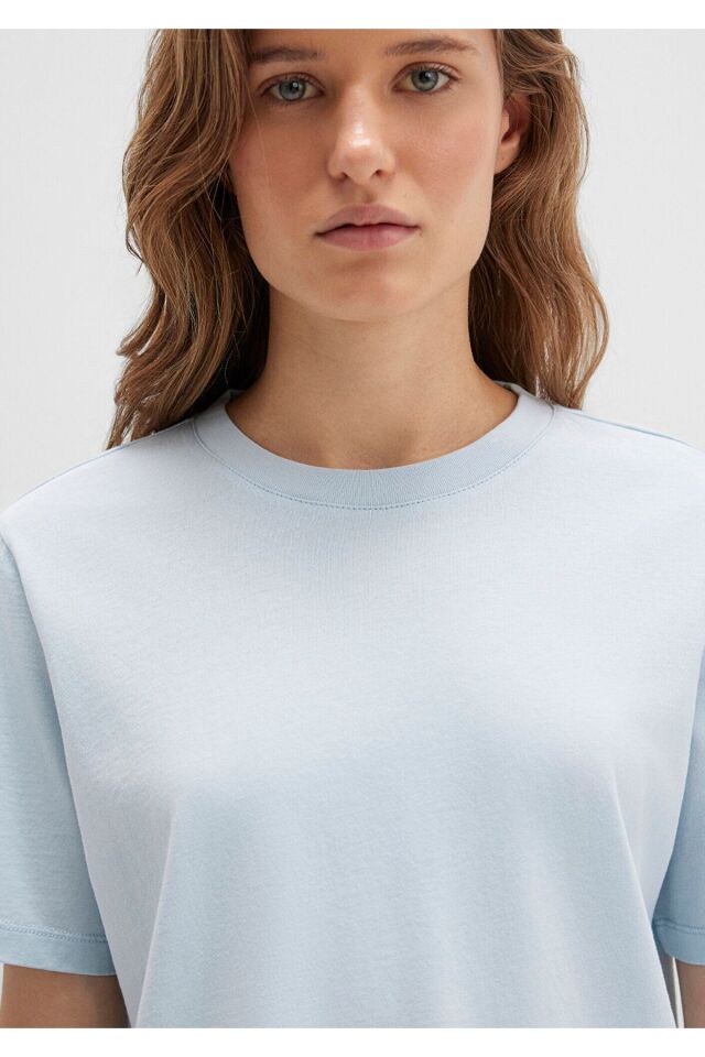 MAVİ KADIN YUVARLAK YAKA TİŞÖRT Skyride 1600955-89484