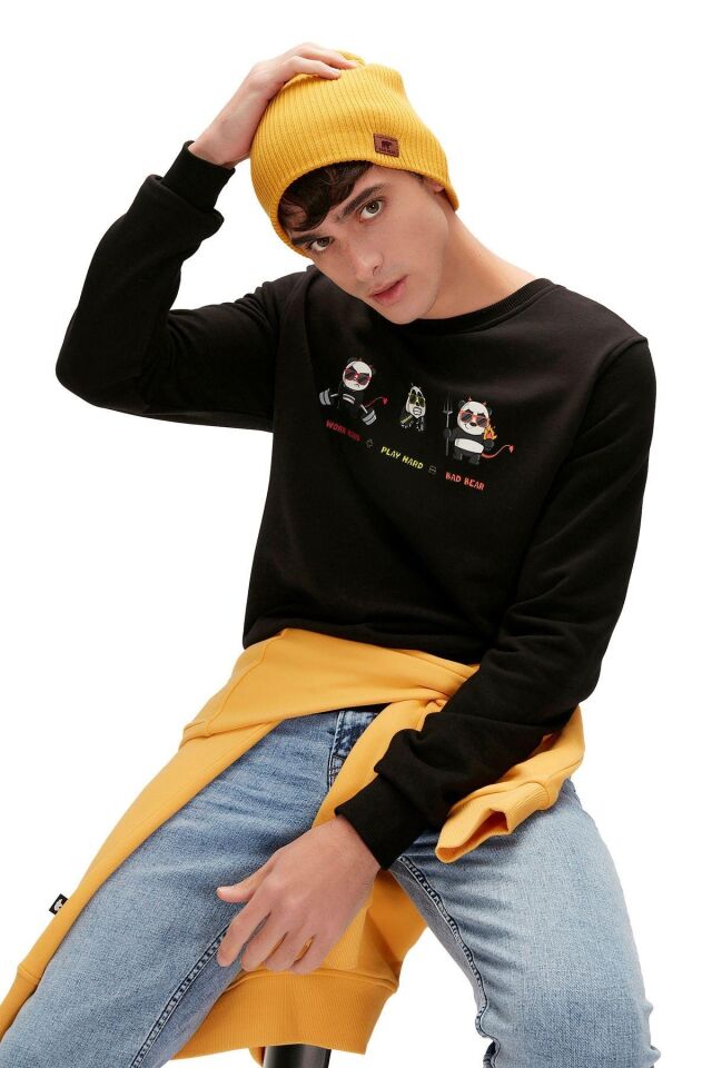 BAD BEAR ERKEK PLAY HARD CREWNECK 23.02.12.018