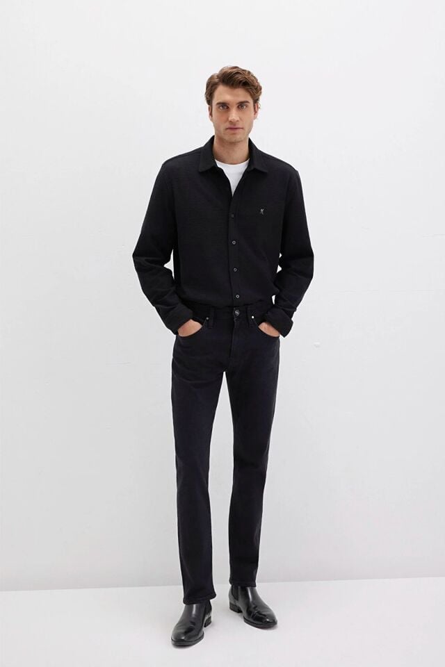 MAVİ ERKEK UZUN KOL GÖMLEK Siyah 0211789-900